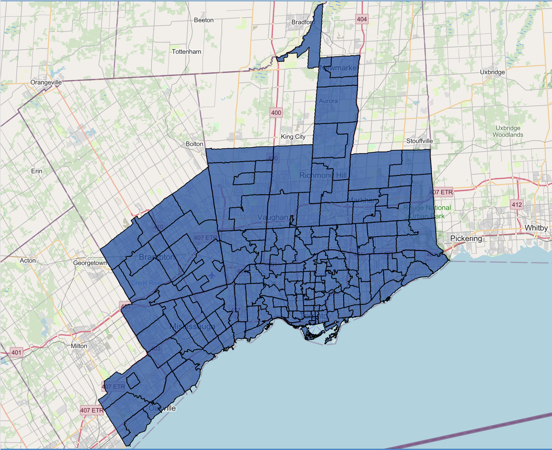 Supported Delivery Area